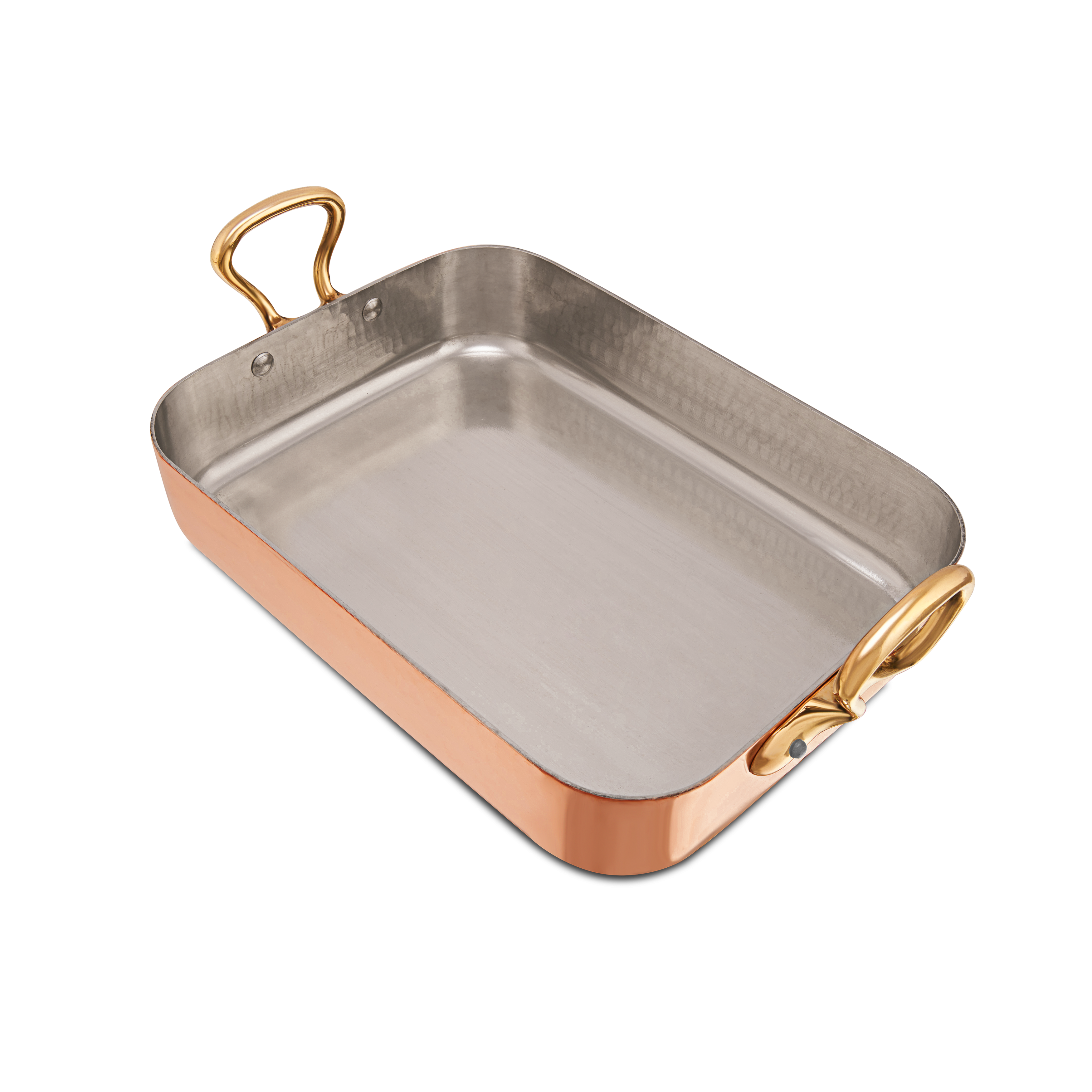 Plat à four en cuivre étamé martelé M'TRADITION
