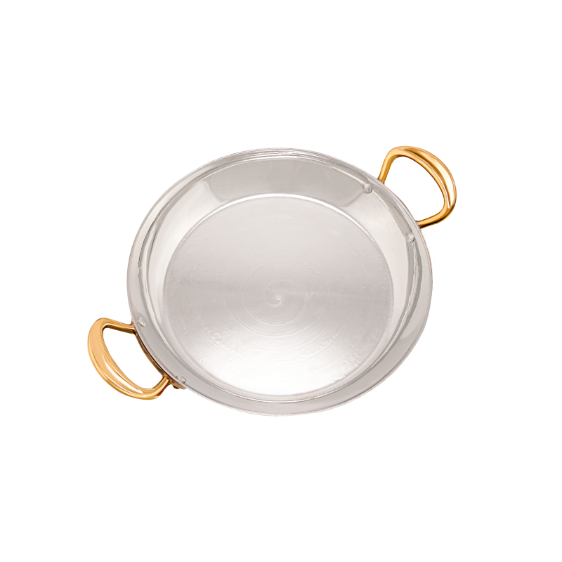Plat rond en cuivre étamé M'TRADITION