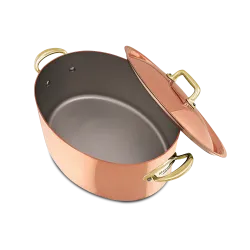 Cocotte ovale en cuivre inox avec couvercle M'HÉRITAGE 150B ACCESSOIRE