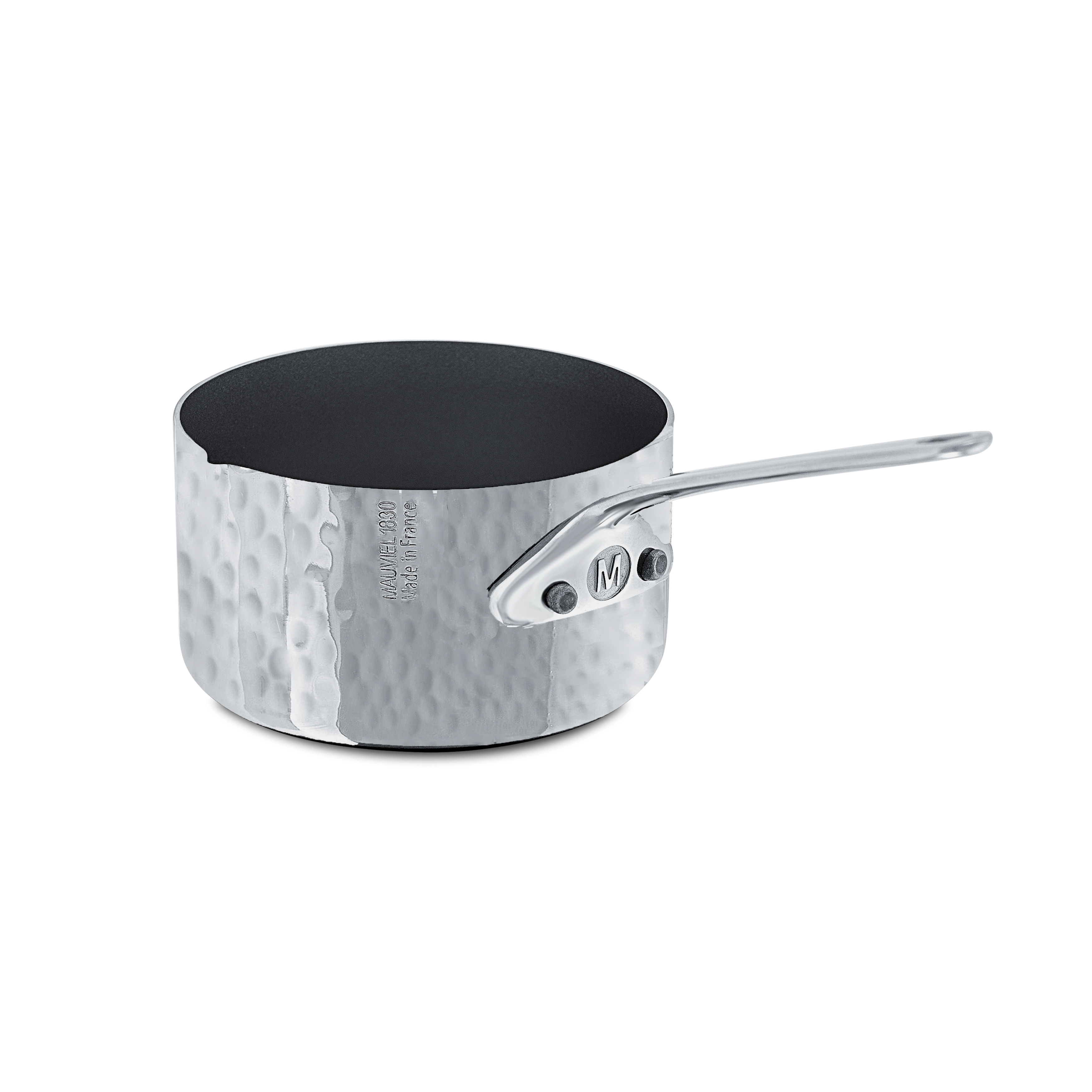 Casserolette en inox martelé avec bec verseur M'MINIS