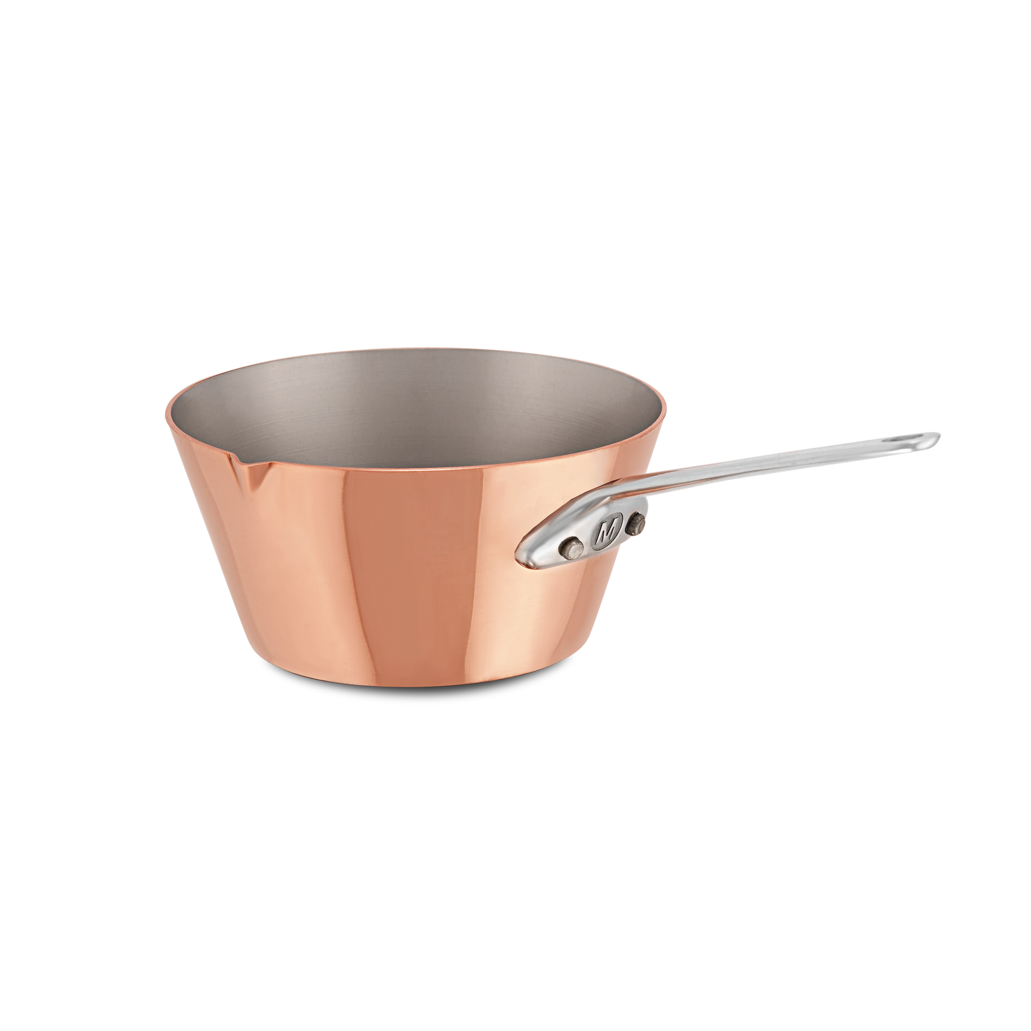 Sauteuse évasée en cuivre inox avec bec verseur M'MINIS