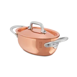 Cocotte ovale en cuivre inox avec couvercle M'MINIS