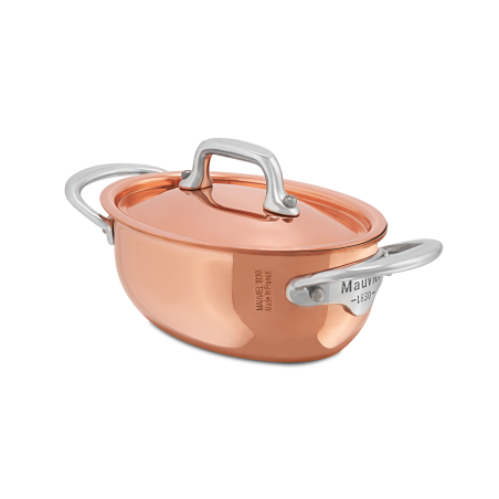 Cocotte ovale en cuivre inox avec couvercle M'MINIS