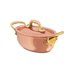 Cocotte ovale en cuivre inox avec couvercle M'MINIS