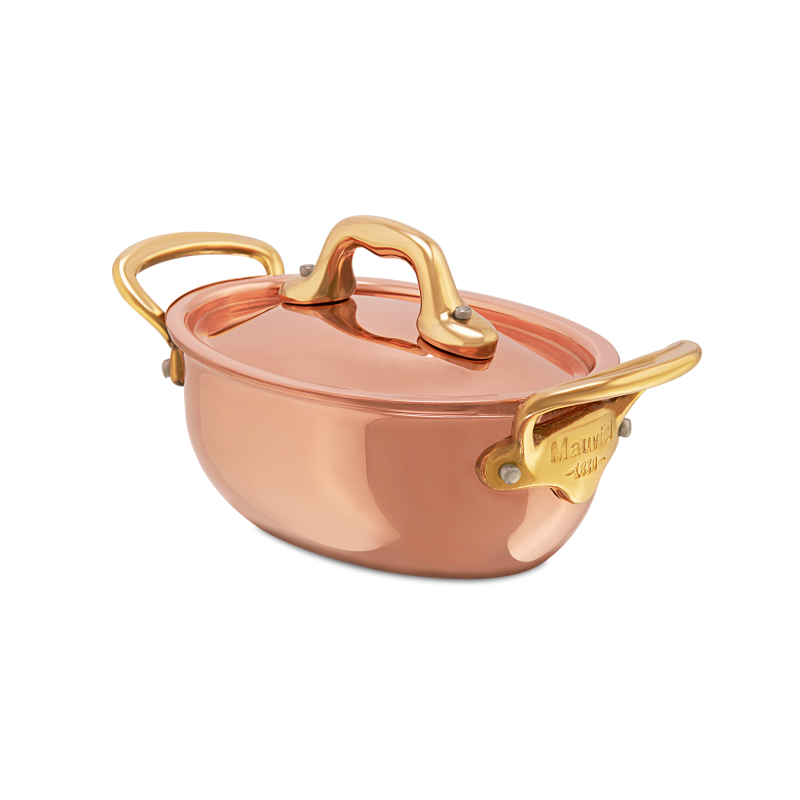 Cocotte ovale en cuivre inox avec couvercle M'MINIS