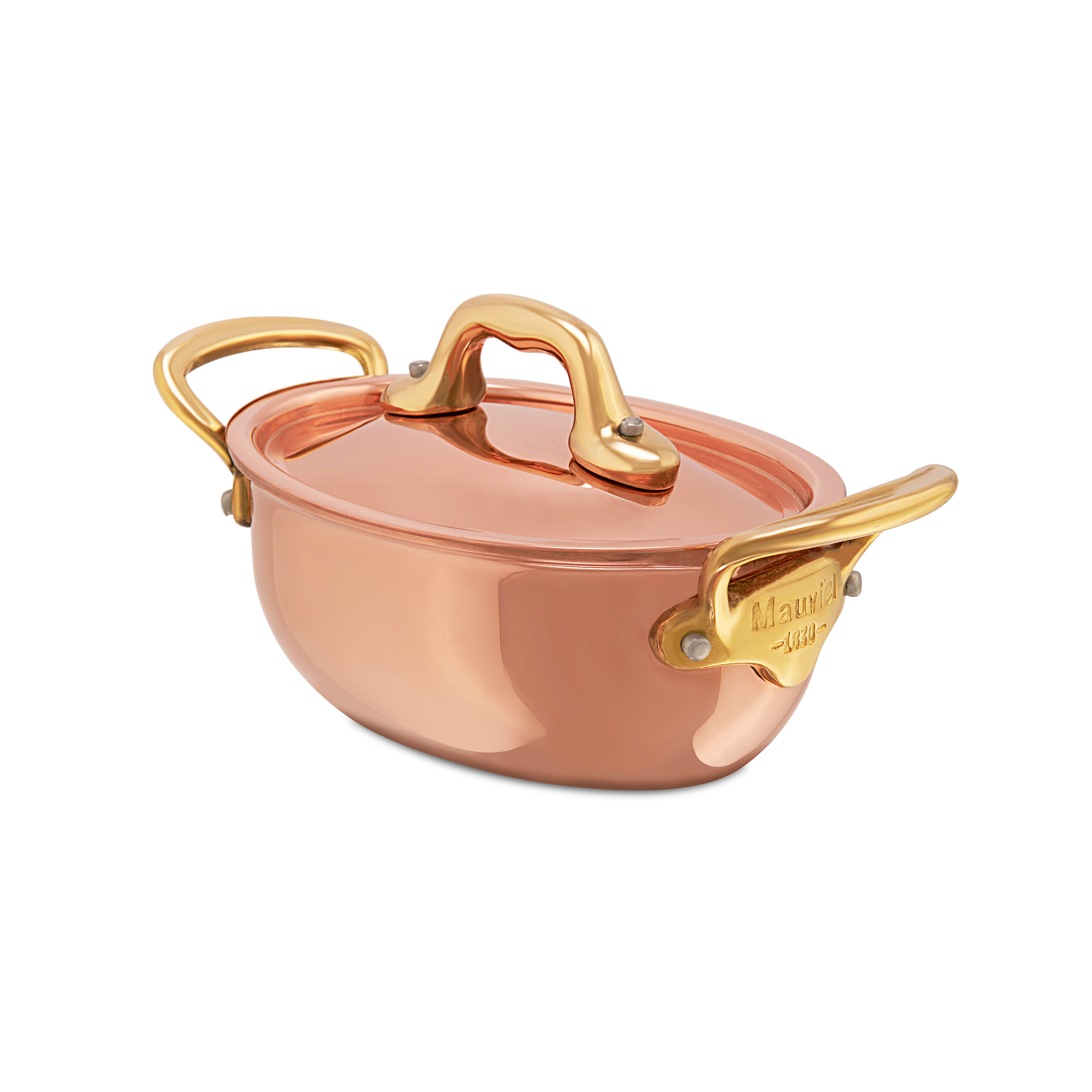 Cocotte ovale en cuivre inox avec couvercle M'MINIS