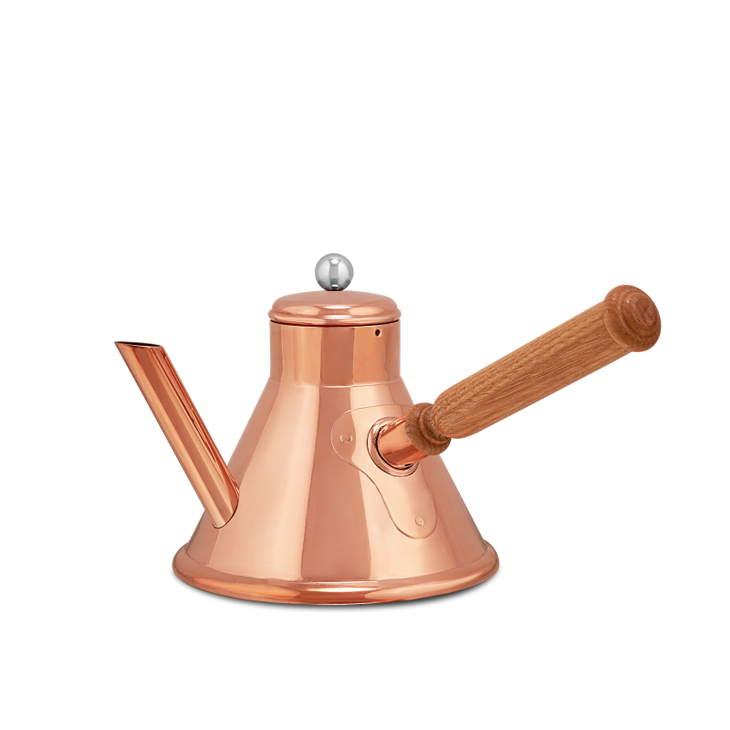 Verseuse à café en cuivre et bois SERVICE EN SALLE