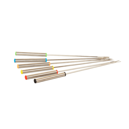 Lot de 6 fourchettes en inox pour service à fondue