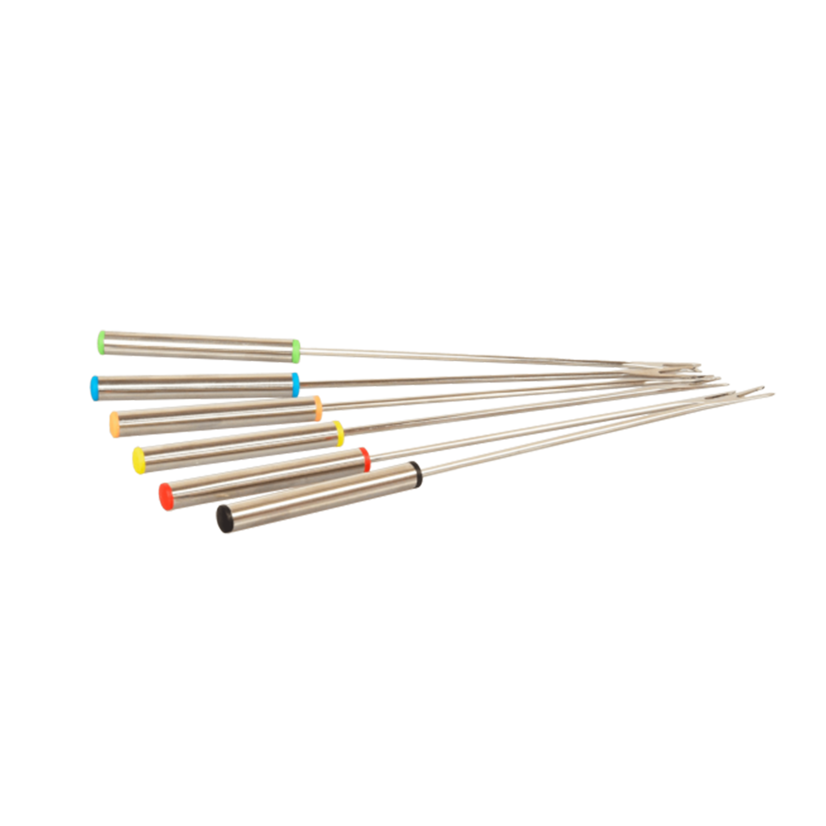 Lot de 6 fourchettes en inox pour service à fondue
