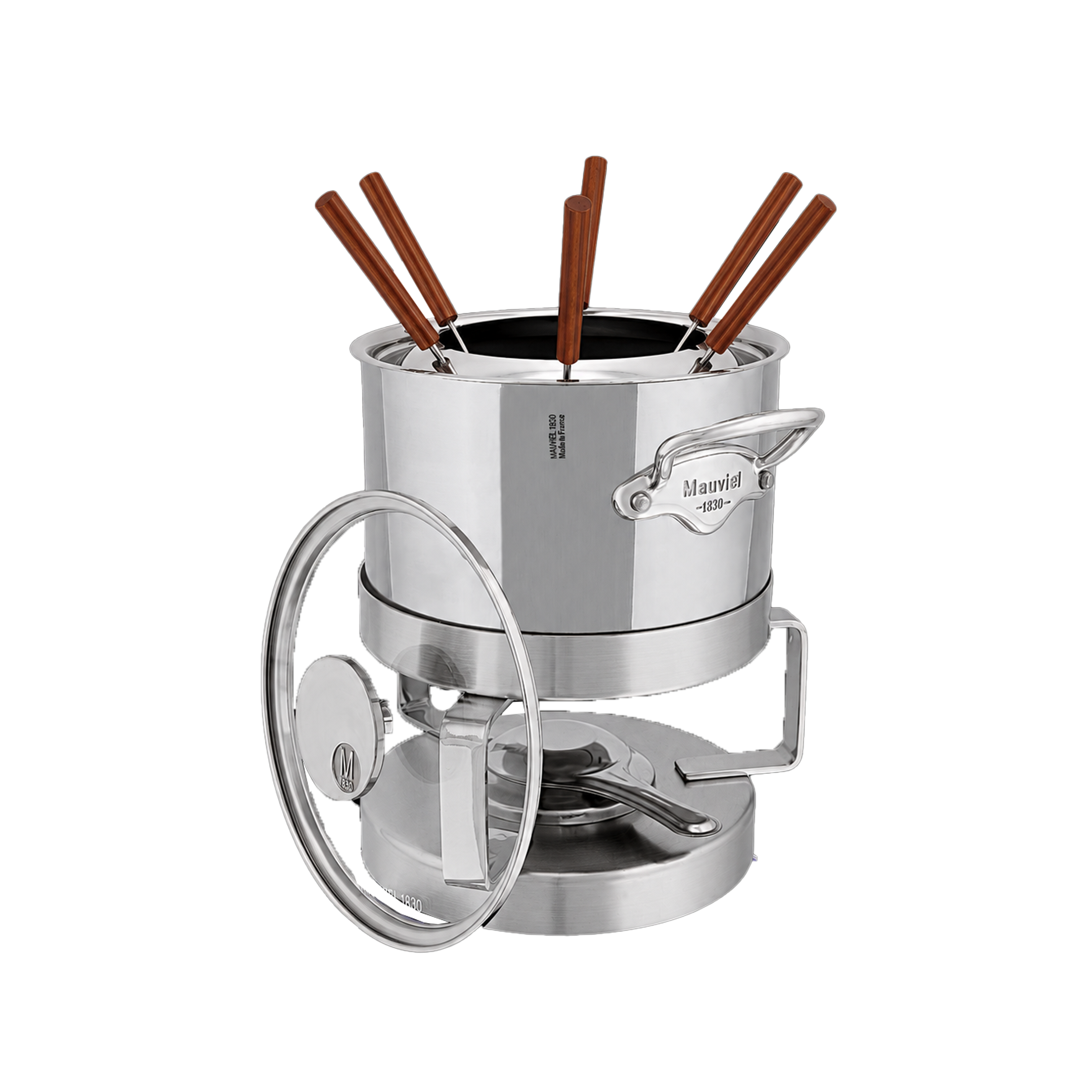 Service à fondue en inox avec couvercle verre SERVICE EN SALLE