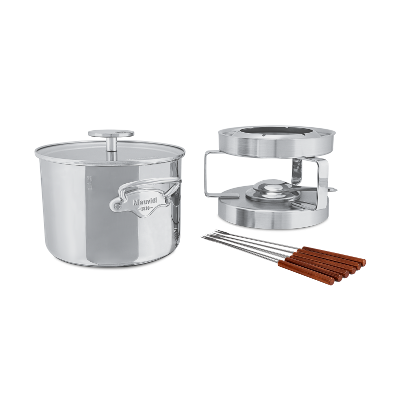 Service à fondue en inox avec couvercle verre SERVICE EN SALLE
