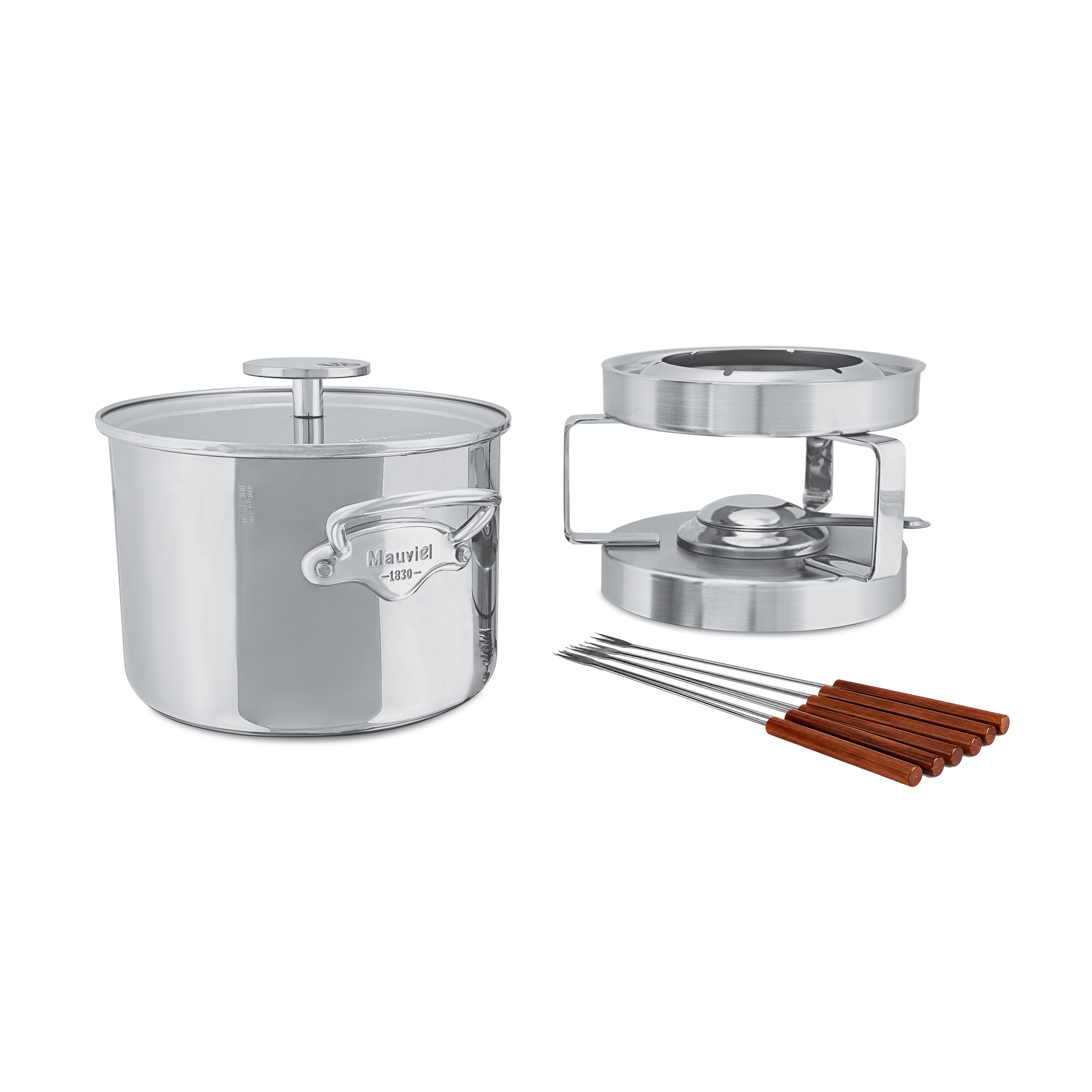 Service à fondue en inox avec couvercle verre SERVICE EN SALLE