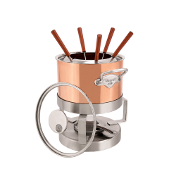 Service à fondue en cuivre inox avec couvercle verre SERVICE EN SALLE