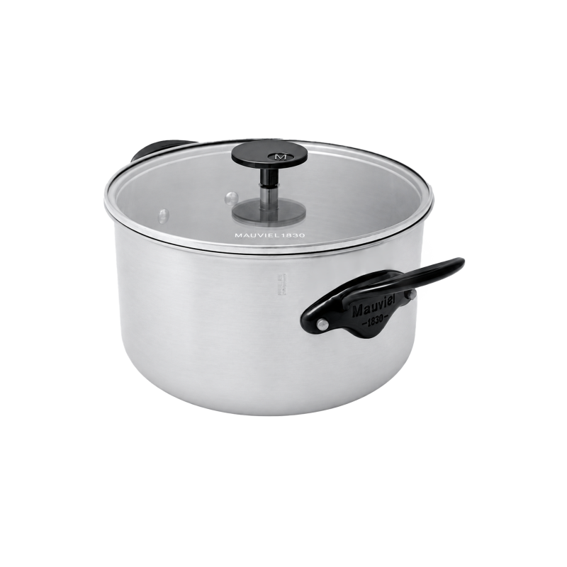 Cocotte en inox avec couvercle verre M'URBAN 3 ONYX