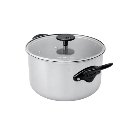 Cocotte en inox avec couvercle verre M'URBAN 3 ONYX