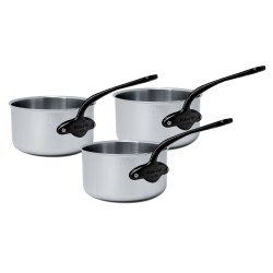 Batterie de 3 casseroles en inox M'URBAN 3 ONYX