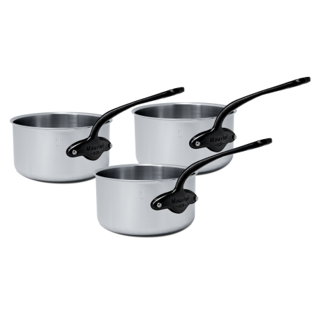 Batterie de 3 casseroles en inox M'URBAN 3 ONYX