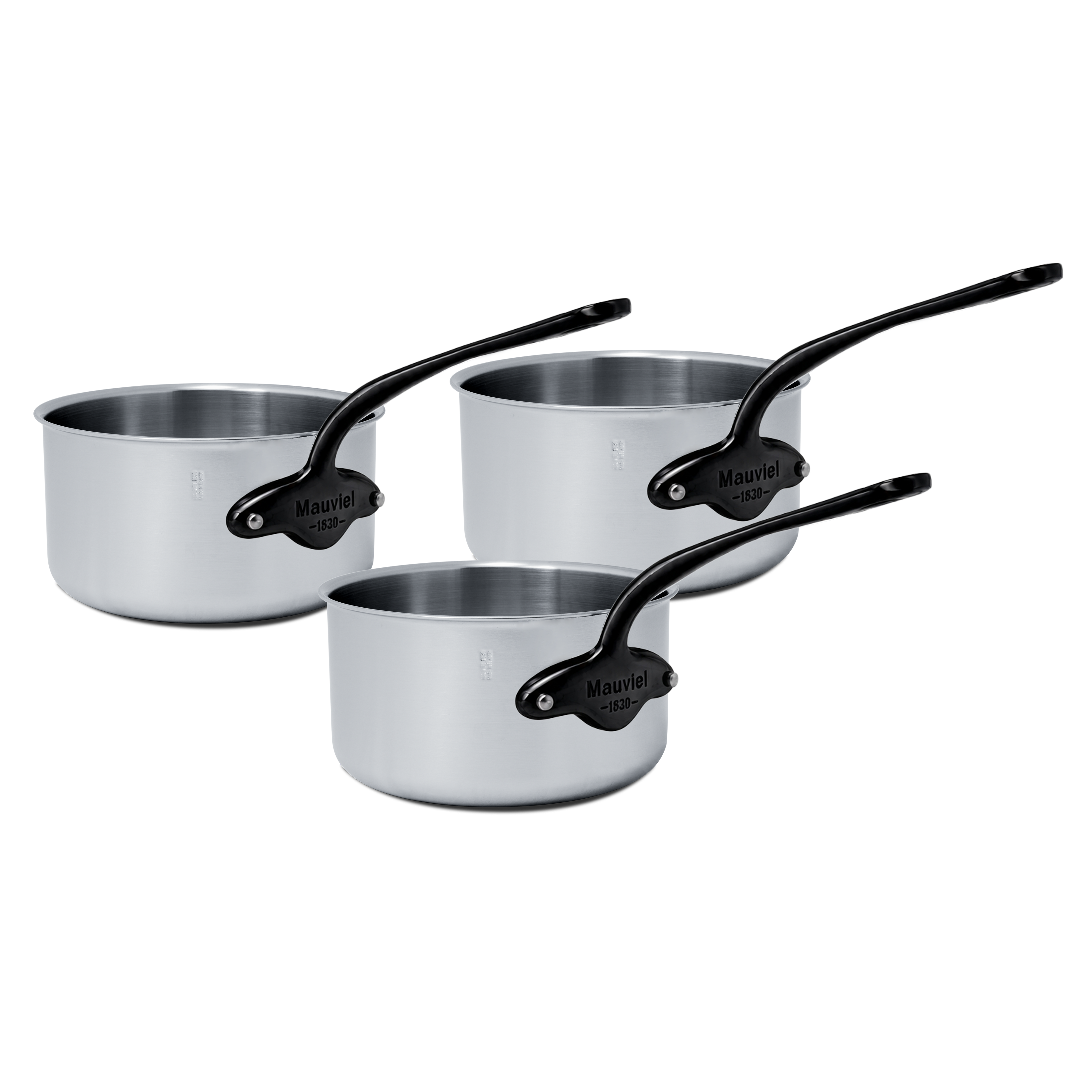 Batterie de 3 casseroles en inox M'URBAN 3 ONYX